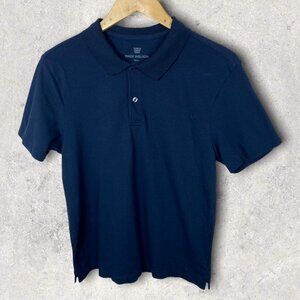 NEW Mack Weldon Performance Polo Short Sleeve Tee Blue Technical T-Shirt Small S